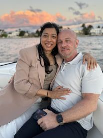 Romantic sunset boat ride