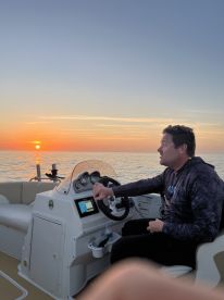 Sunset cruise with an informative captain.