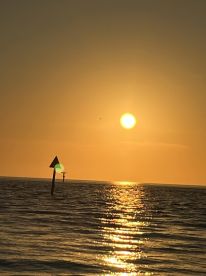 Sunset cruise with an informative captain.